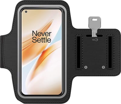 Arara Armband Geschikt voor Oneplus 8 Pro sportarmband - hardloopband - Sportband hoesje - zwart