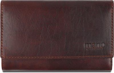 mano Leren Portemonnee Don Simon Ladies Zip Wallet Brown Bruine