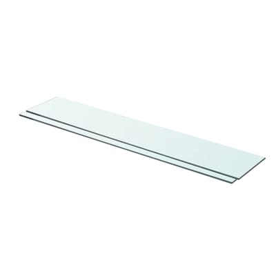 vidaXL - Schappen - 2 - st - 80x15 - cm - glas - transparant