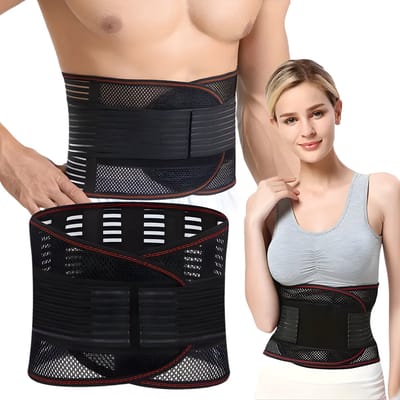 Rugbrace - Onderrug - Maat M - Rugband met Baleinen - Rug Brace voor Lage Rugpijn - Rug Corrector voor Houding Correctie - Rug bandage Ondersteuning Band - Geschikt voor Mannen en Vrouwen - voor Werk, Sport & Dagelijks Gebruik