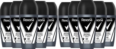 Rexona Deo Roller Men - Invisible On Black & White Clothes - 10 x 50 ml