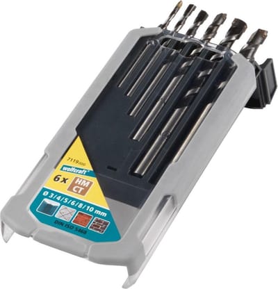 wolfcraft - Betonboor Set - 6 delig - Hardmetaal - Ø 3–10 mm - Beton Boor - 7119000