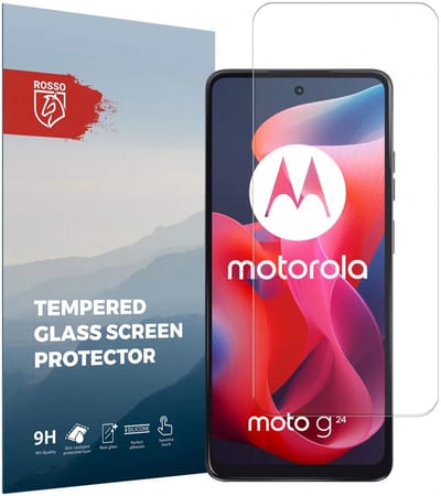 Rosso Screen Protector Geschikt voor Motorola Moto G24 | 9H Tempered Glass | Glasplaatje | Beschermlaag | Beschermglas | 9H Hardheid
