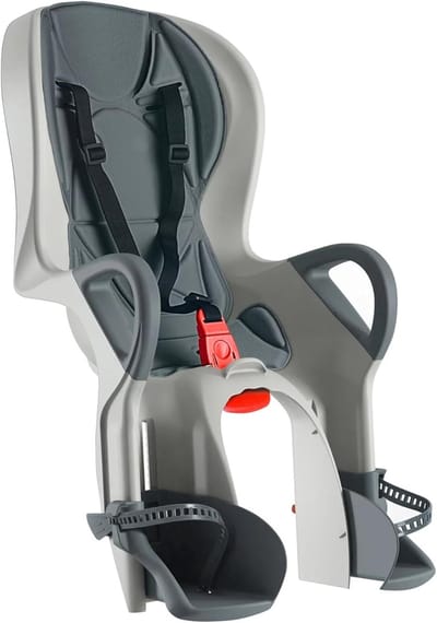 Fietsstoeltje Kinderen - Achterzitje Fiets - Veilig Vervoer - Verstelbaar Frame - Tot 22 kg - Grijs
