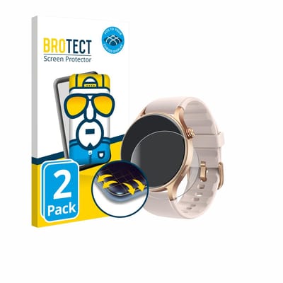 BROTECT - Screenprotector voor aeac AR01 1.32" - Folie Beschermfolie transparant volledig dekking - 2 Stuks