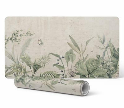 Exotische jungle vinyl werkplek beschermmat 90x45 cm