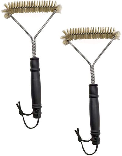 EXCITAT Grillborstel - Draadborstel - Grillaccessoire - Brandveilig - Met handvat - Geschikt voor grills en gasgrills - 2 stuks