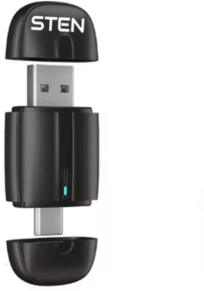 STEN CarPlay Dongle - Apple Carplay of Android Auto Dongle Draadloos - 2 in 1 - Plug & Play