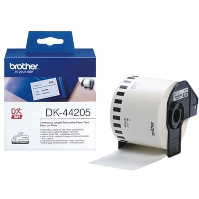 Brother DK-44205 Rol met etiketten 62 x 62 mm Papier Wit 1 stuk(s) Weer verwijderbaar DK44205 Universele etiketten