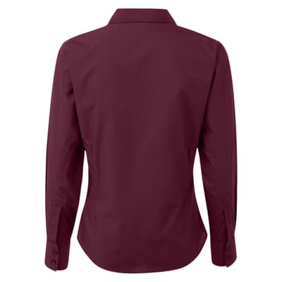 Premier Dames/Dames Popeline Blouse met Lange Mouwen (Aubergine)