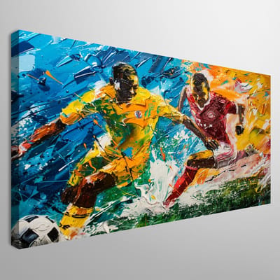 Wereldbeker voetbal | Voetbalfeest van de Wereld: Een Kunstdruk van Sport Passie | Kunst - 30x20 centimeter op Canvas | Foto op Canvas