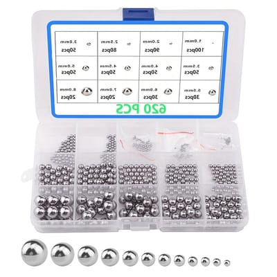 Allecto Plus - Assortiment van 620 roestvrijstalen kogellagers in 12