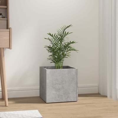 vidaXL - Plantenbak - 40x40x40 - cm - bewerkt - hout - betongrijs