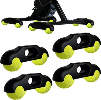 4 Stuks Rocker Plate Voeten voor Fietstrainer, Geschikt voor Indoor Cycling en Wahoo Kickr, Inclusief Tennisballen voor Stabiliteit en Comfort