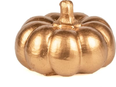 HOBI - Goudkleurige pompoen van hars 6,5 cm