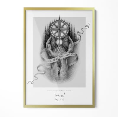 Tulup Fotolijst - Goud Posterlijst - Kliklijst 50x70 cm - Lijst Kinderkamer - Decoratieve Lijst