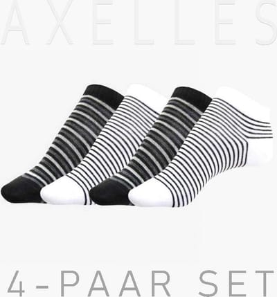 Sneakersokken gestreept, 4-pack set, maat 38/39 (25).