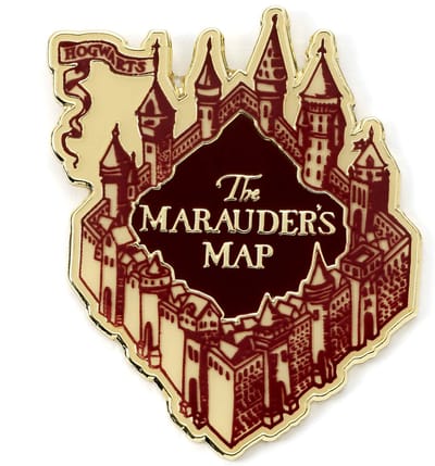 The Carat Shop - Harry Potter - Marauders Map- Sluipwegwijzer Pin Badge - Zilverkleurig