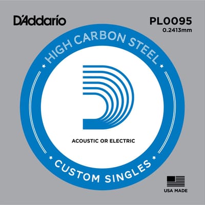 D'Addario PL0095 Plain enkele snaar - Enkele snaar voor gitaar