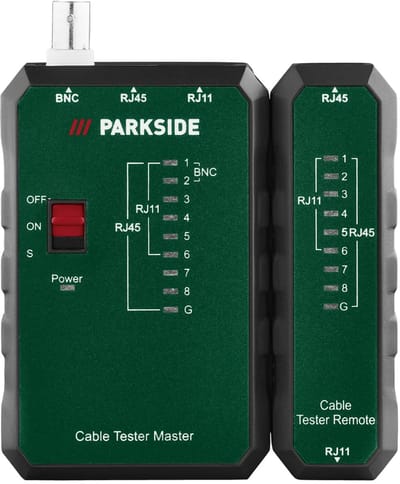 PARKSIDE® Contactloze netwerk kabeltester - Display: LED - Voor het testen en controleren van ISDN lijnen en RJ45 patchkabels
