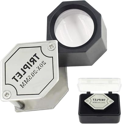 Sieraden Loep - Zak Vergrootglas - Details Bekijken - Vouwbaar Met Frame - 20x Vergroting - Zilverkleurig