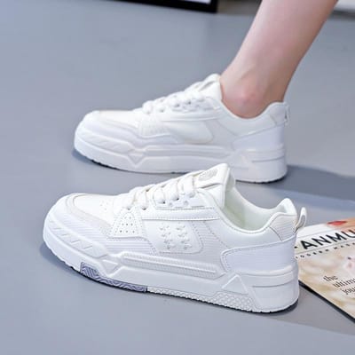 Lente en Herfst Nieuwe Basis Kleine Witte Schoenen Dames Verhoogde Student Hardloopschoenen Dames Casual Schoenen 40 white