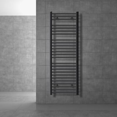 Badkamerradiator Sahara 500x1500 mm antraciet met zijaansluiting LuxeBath