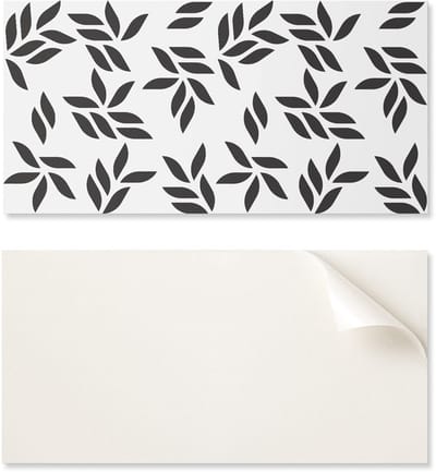 Pakket vinyltegels met patroon, zelfklevend, voor de slaapkamer, bladmotief op de achtergrond, 6x60x30 cm