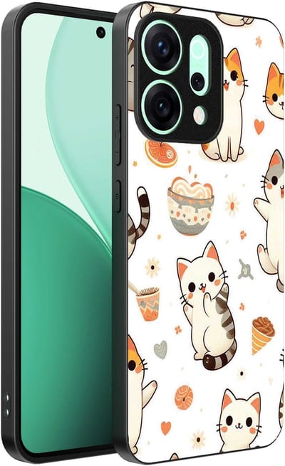 Geschikt voor Oppo Reno 14 Telefoonhoesje met katten opdruk - TPU backcover case cat design - Smartphonica geschikt voor Oppo Reno 14