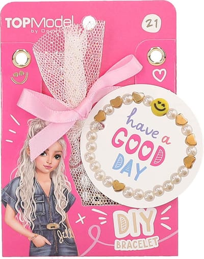 Depesche - TOPModel DIY armbanden Pearlsonals - mot. 21 - have a GOOD DAY