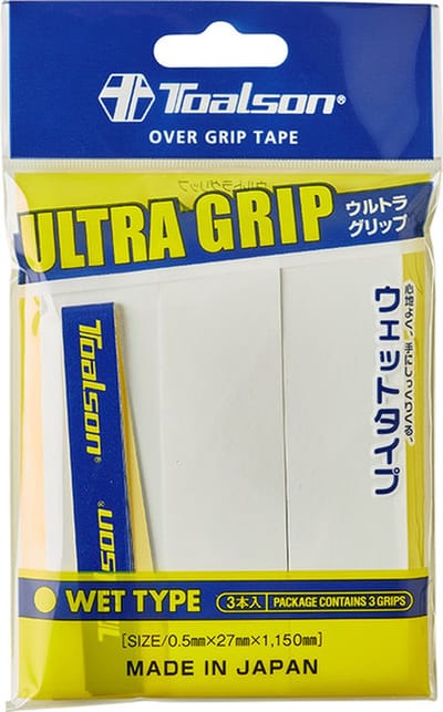 Toalson overgrip Tennis / Padel ultra wit 3 stuks