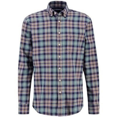 Fynch-Hatton Overhemd Multi Checks Button Down Pale Berry / male