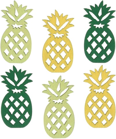Strooidecoratie hout ananas 3,5cm 72 st, 72 Stück