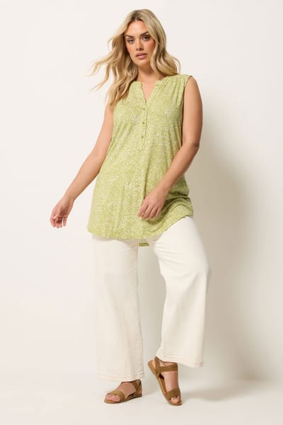 Yours Groene Paisleyprint Blouse Size 42