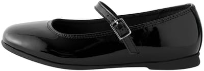 Next - Meisjes - Leren Mary Jane-schoolschoenen met smalle pasvorm (E) - Zwart