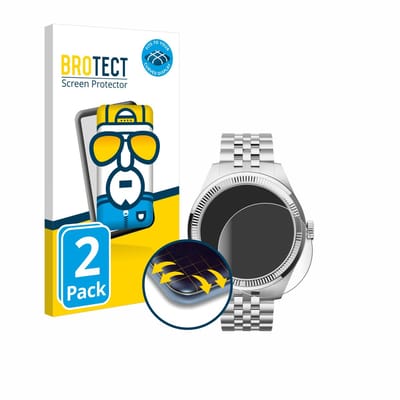 BROTECT - Screenprotector voor Withings ScanWatch Nova Brilliant (39 mm) - Folie Beschermfolie transparant volledig dekking - 2 Stuks