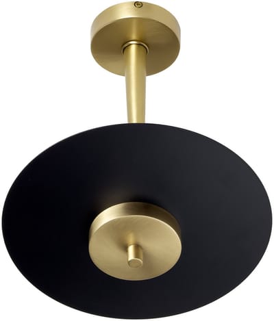 Licht-Erlebnisse - Denise - LED - Plafonnière - 2700K - 1150lm - van - Messing ijzer - in - Licht brons zwart