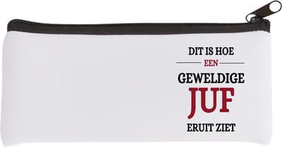 Akyol - geweldige juf eruit ziet Etui - Juf - beste juf - school - verjaardagscadeau - afscheidscadeau - kado - 20 bij 9 cm