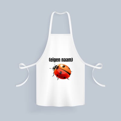 Akyol - lieveheersbeestje met eigen naam Keukenschort - Lieveheersbeestje - lieveheersbeestje liefhebbers - iemand die houdt van lieveheersbeestjes - verjaardag - cadeau - kado - 82 bij 71 cm