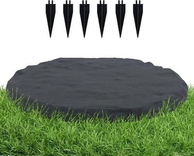 Decoratieve Stapstenen - Tuinpad Decoratie - Buiten Paden Aanleggen - Inclusief Grondpennen - Circa 39 cm - Grijs
