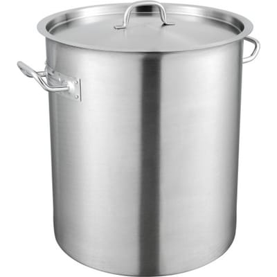 VEVOR Kookpot 39,7 L Roestvrij Staal, 350 X 410 mm Groot Volume voorraadpan Composiet Bodem, Geschikt Als Aspergepot, Sauspot, Praktische Keukenpot, Grote Ingrediënten, Inductiekookpot, Inductiekookpot