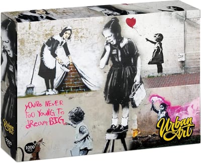 Stedelijke Kunst Puzzel - Urban Art Legpuzzel - Ontspannend Puzzelen - Gedetailleerde Collage - 1000 Stukjes - Zwart