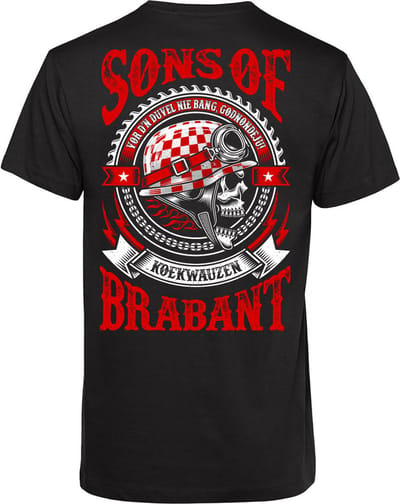 T-shirt Sons Of Brabant | Kerstcadeau | Cadeau voor man | Vaderdag | Zwart | maat XS