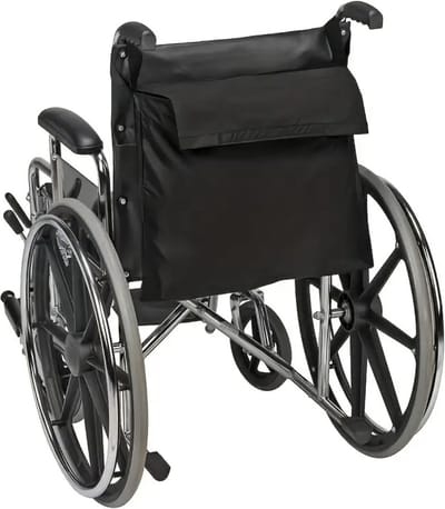 Ultiluxe® Rolstoeltas - Zwart - Waterdichte tas - Grote opbergtas voor rolstoel, scootmobiel, rollator - 48 x 42 x 9 cm - Opbergzak met klittenband - Grote capaciteit - Aan de achterkant voor boodschappen en spullen
