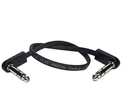 EBS PCF-DLS58 Deluxe - Flat Stereo Patchkabel - 58 cm - TRS Haaks/Haaks - Dubbelgeleider - Dubbele Afscherming - Flexibele Koperconductor - Zwart
