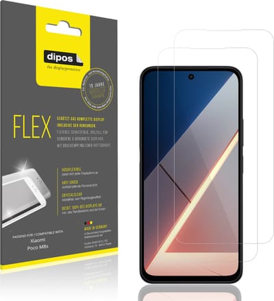dipos – 2x Beschermfolie geschikt voor Xiaomi Poco M8s | 3D Full Cover Screenprotector | 100% Passend