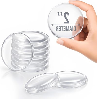 Doorzichtige deurstoppers - Wandbeschermers deurknoppen - Muren beschermen - Schokabsorberend gel - 8 stuks 5 cm - Transparant