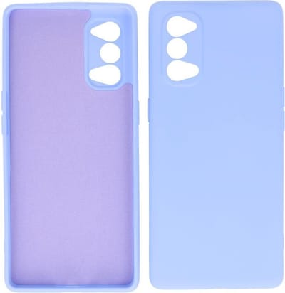 Hoesje Geschikt voor OPPO Reno 4 5G - Fashion Telefoonhoesje Backcover - Siliconen Hoesje- Paars