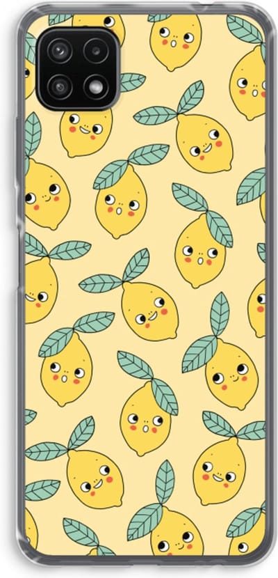 Case Company® - Hoesje geschikt voor Samsung Galaxy A22 5G hoesje - Citroenen - Soft Cover Telefoonhoesje - Bescherming aan alle Kanten en Schermrand