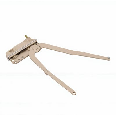 Remplacement de manivelle pour fenêtre à battant droite Double bras Manivelle à main Ouvre-fenêtre Alliage de zinc Manivelle beige